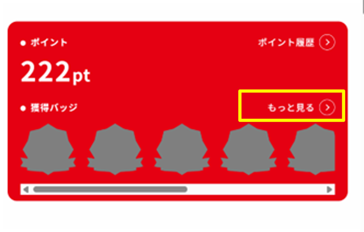 獲得バッジ表示